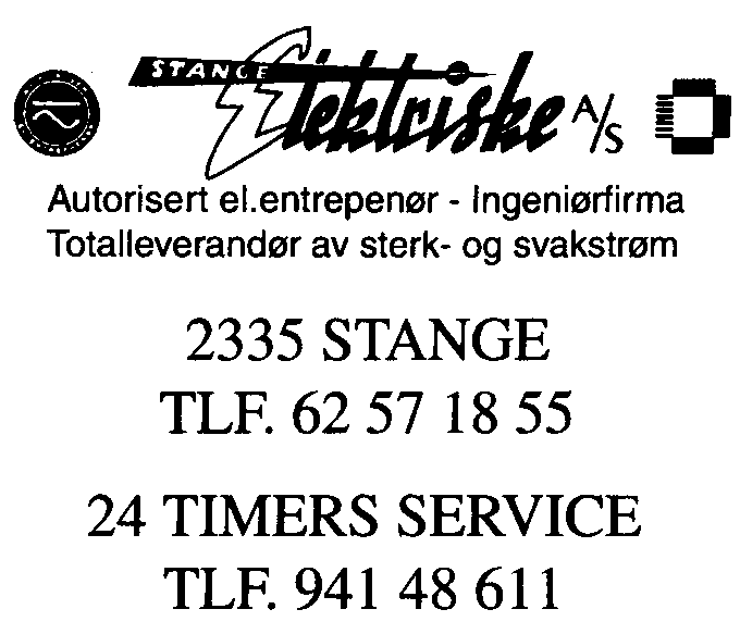 2335 STANGE TLF. 62 58 56 60 24 TIMERS SERVICE TLF.