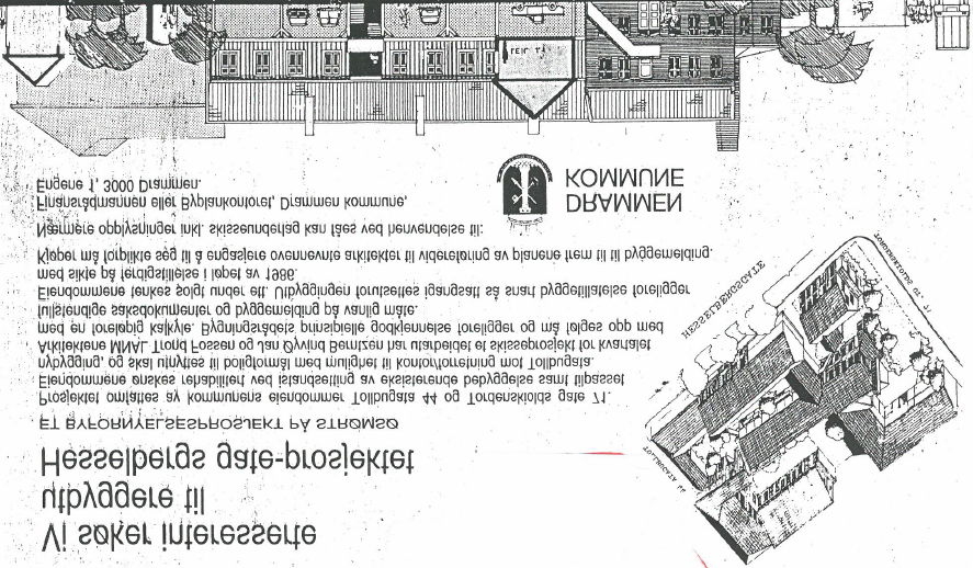 Figur17. Drammen kommune kjøpte gamle gårder i utvalgte områder med behov for byfornyelse og solgte de videre med ferdig godkjente tegninger.