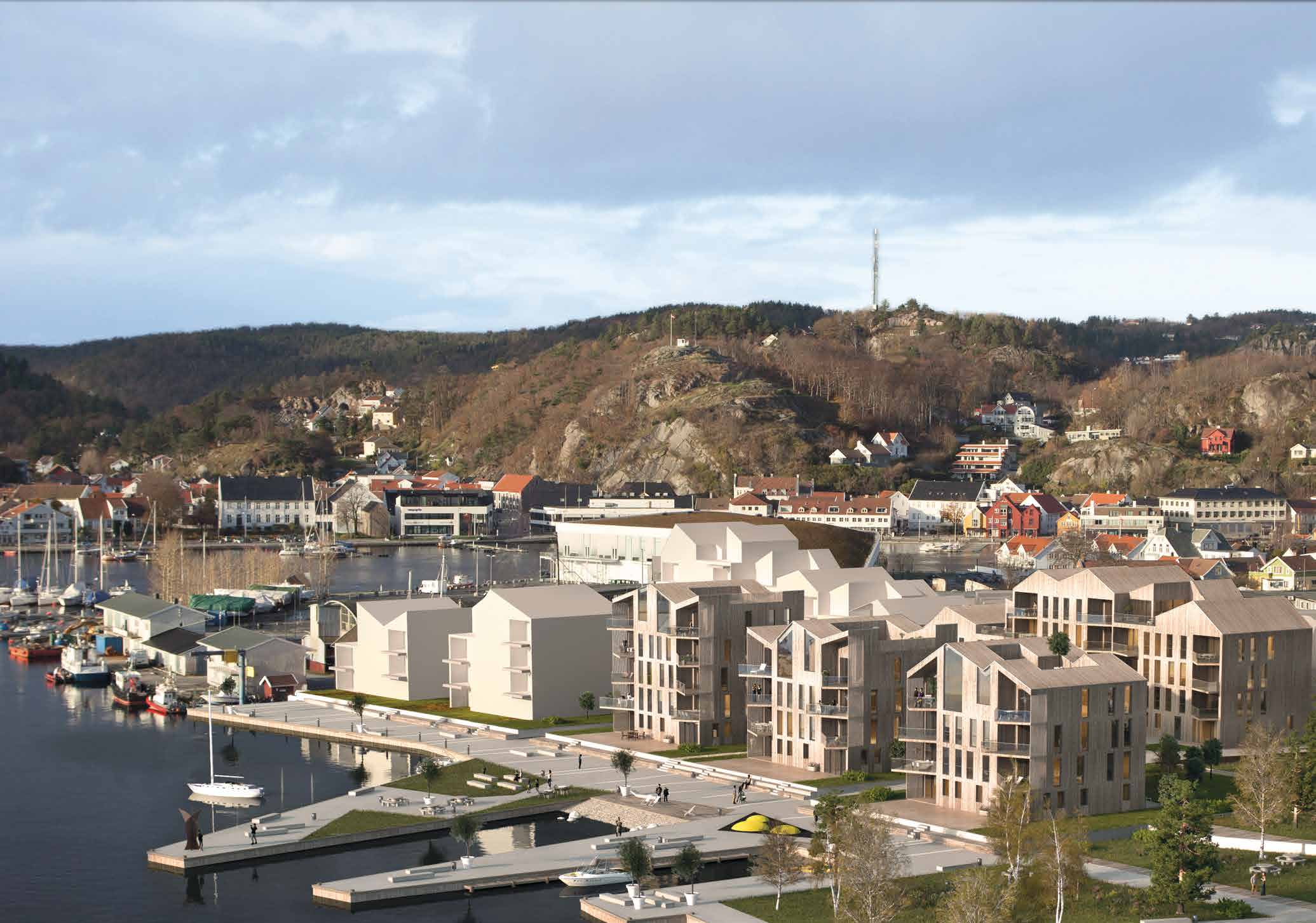 SPEKTAKULÆRE BYGG I SEDERTRE FLERE LEILIGHETER SOLGT! Se oppdatert oversikt på slippen-mandal.no Når sola tar kvelden i sentrum av Mandal, skinner den fortsatt på Malmø.