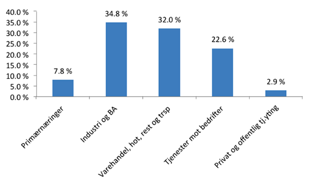 rådene nesten 50 prosent mindre enn i landet totalt sett, men om lag lik målt i forhold til medianen.