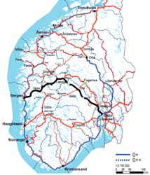 E16 over Filefjell Utbygd E16. 1120-20 -3 % E16 Filefjell 1740 +380 +28 % 1300-90 -6 % 4370-80 -2 % 1980-10 0 % 15 6-12 55 min. 6 timer, 5 min.