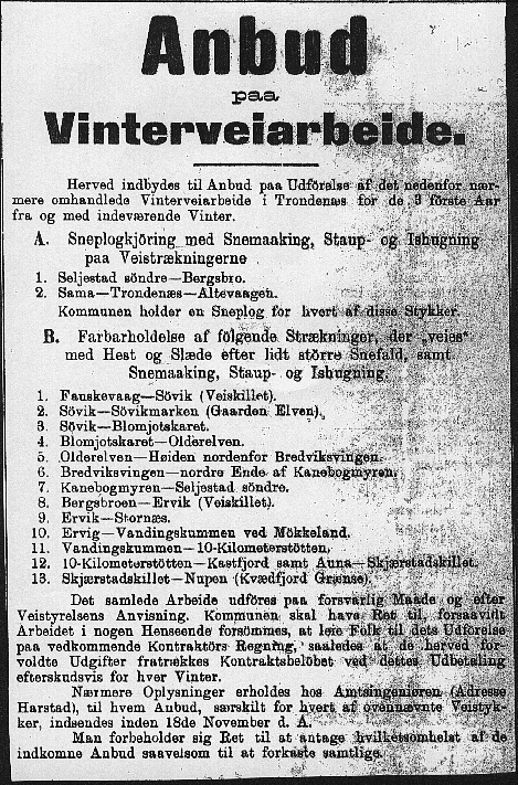 129 amtsbidrag og endelig ca ei mil med eldre veier, i alt vesentlig bygd som naturalarbeid. Brukerne av matrikulert eiendom utførte som nevnt opprinnelig også sommervedlikeholdet som naturalarbeid.