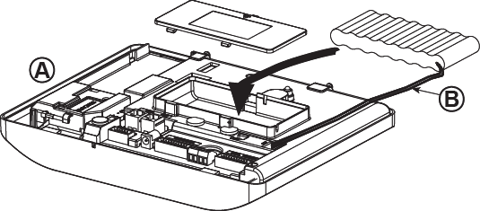KOBLING AV EKSTERN STRØM 4. INSTALLASJON AV PowerMaster-30 G2 Koble strømadapteret til strømledningen på frontpanelet. Figur 4.8 - Kobling av strømkabel 4.