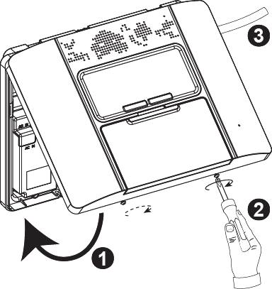 4. INSTALLASJON AV PowerMaster-30 G2 4.10 Lukking av PowerMaster-30 G2-alarmsentralen Alarmsentralens endelige lukking vises nedenfor. For å lukke alarmsentralen: 1.