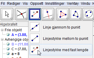 a) Tegning av figur med gotiske buer: Figuren skal tegnes i målestokk 1 : 10. Siden i den likesidede trekanten er derfor 8 cm.