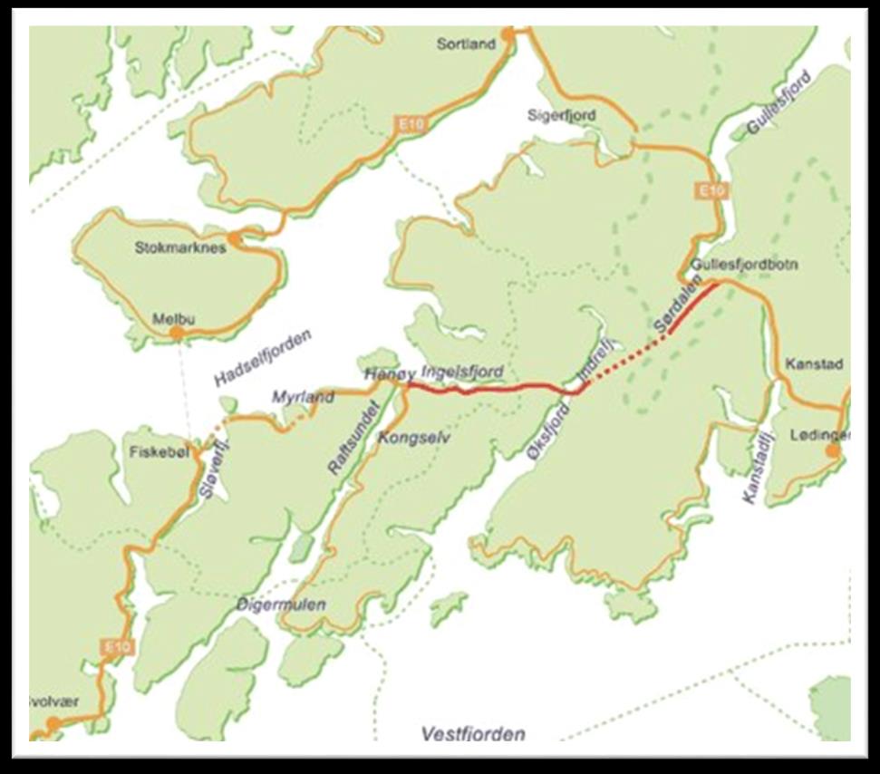 Vågan og Vestvågøy er de eneste kommunene vi har valgt som treatment-kommuner, fordi de er de eneste Lofoten-kommunene med sentre under to timer kjøretid fra utbyggingen.