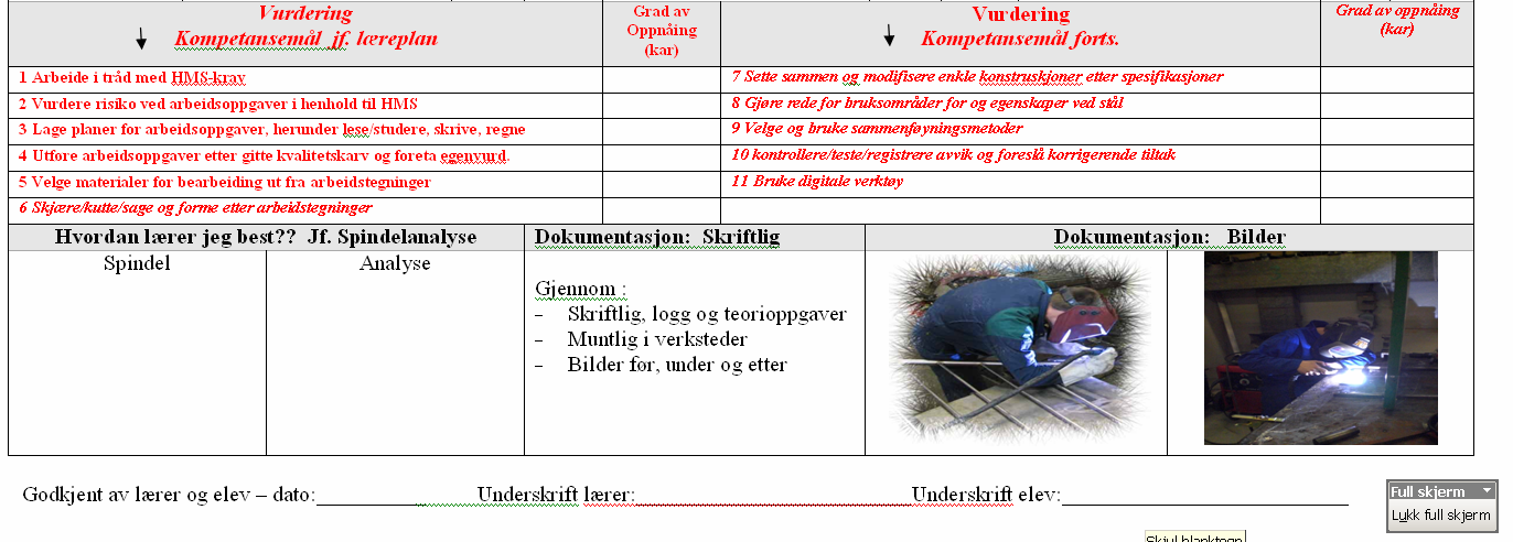 må vite hvordan vi skal lære. Faktorene i Læringsspindel skal bevisstgjøre eleven på dette.