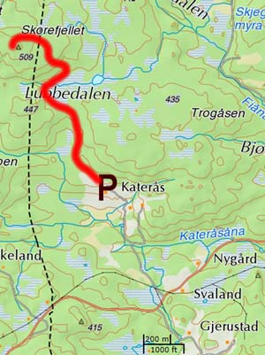 Skorefjell: : Katerås.