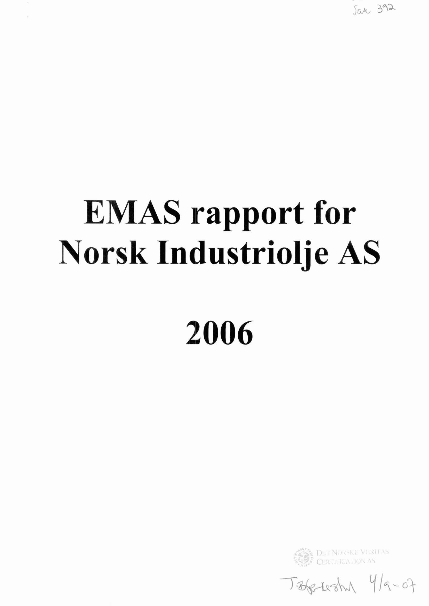 EMAS rapport for