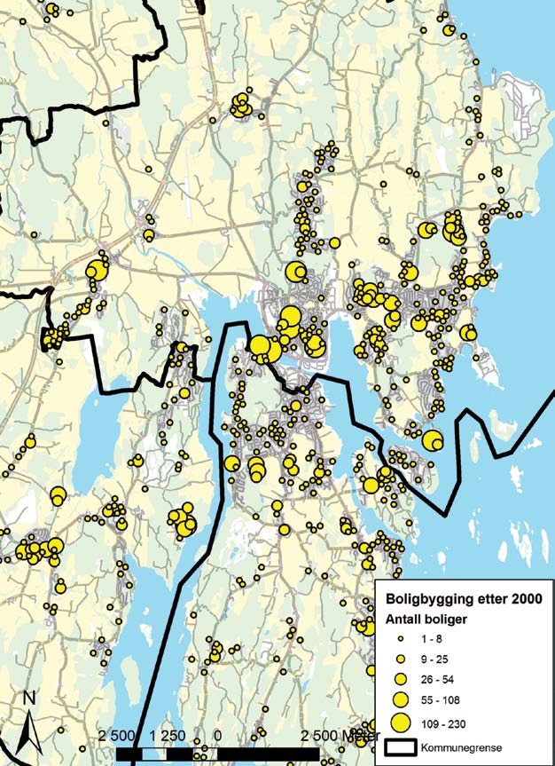 FORBEREDELSE AV PLANSAK Framstilling av boligbygging i Tønsberg etter år 2000. Illustrasjon: Asplan Viak.