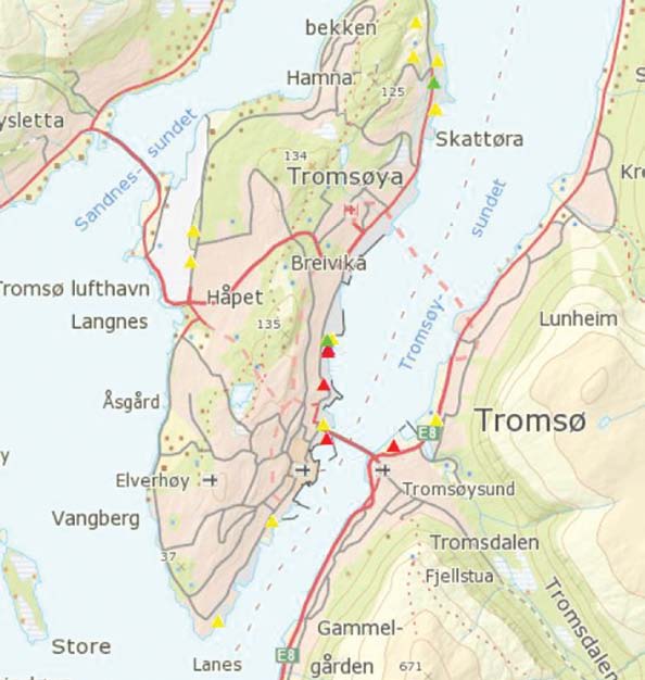 impulslyd: 55 L den Med impulslyd: 50 L den 45 L den, 60 L 5AF 30 L den, 60 L Almax 45 L den Eksempel fra T-1442: Kriterier for soneinndelinger.