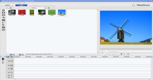 PowerDirector 5 NE Express for komplett ikke-lineær MPEG-2 redigering og konvertering til andre populære