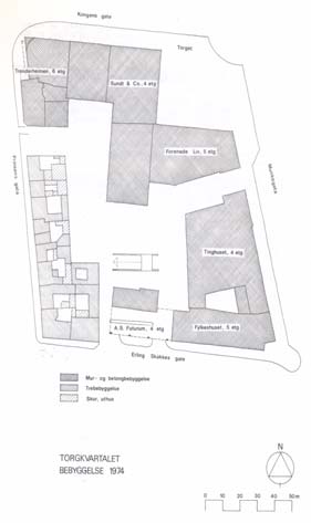 arkitektkonkurransen med mellom anna eit høghus inne i kvartalet som eit dominerande landemerke. Planen vart møtt med begeistring.