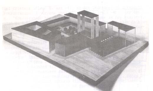 TREBYEN TRONDHEIM Figur 6.5: Modell av arkitekt Bergersens plan for Torgkvartalet (15.12.1961). Kjelde: Nistov red. 1975).