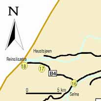 Sølnasætra (16) Fra Sølnsætra er det avsatt en markert esker (Fig. 34). Denne avsetningen ligger ut mot Sølndalen ca 780 m o.h.