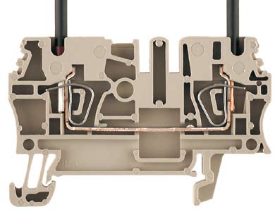 Fjærklemme (Z-serien) 1 Kontakten 2 Lasken Enkel i bruk 3 I tråd med Weidmüllers kontaktprinsipper er elektrisk og mekanisk funksjon skilt.