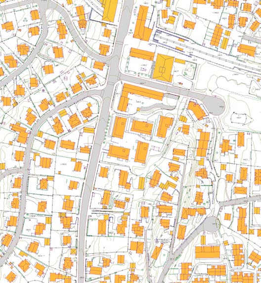 Boligblokken i Røa Have som vender langsiden mot Vækerøveien, har butikker i første etasje med store vindusflater, og viser god tilpasning til det bymessige Røakrysset, samtidig som volumet er