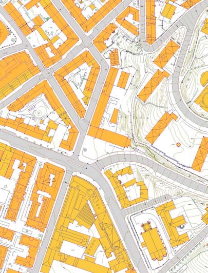 UTEOPPHOLDSAREAL Huset ligger i en mangfoldig, tett bystruktur, men det er flere ulike muligheter for uteopphold i nærheten.