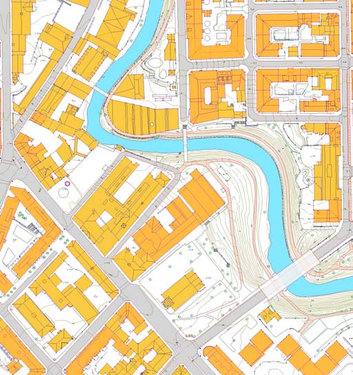 UTEOPPHOLDSAREAL Bygget er tilsluttet en liten park som skråner mot Akerselva.