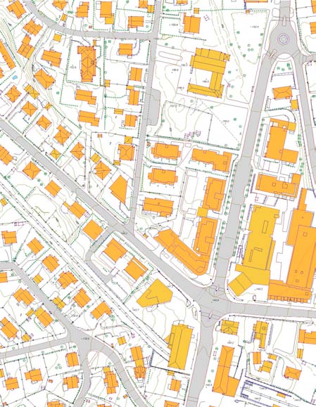 UTEOPPHOLDSAREAL Strukturen i kvartalet, med store frittliggende volumer delvis skjermet mot Vækerøveien og Griniveien, gir mye grøntareal.