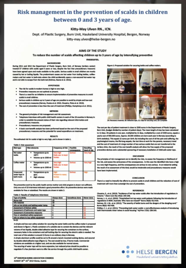 Pilotstudie Poster/presentasjon EBA 2013 Wien