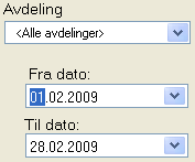 Budsjett Det finnes to ulike budsjettrapporter; En rapport som viser budsjett månedlig pr salgsgruppe sett opp mot reell omsetning, og en rapport som viser de samme tall spesifisert pr ansatt.