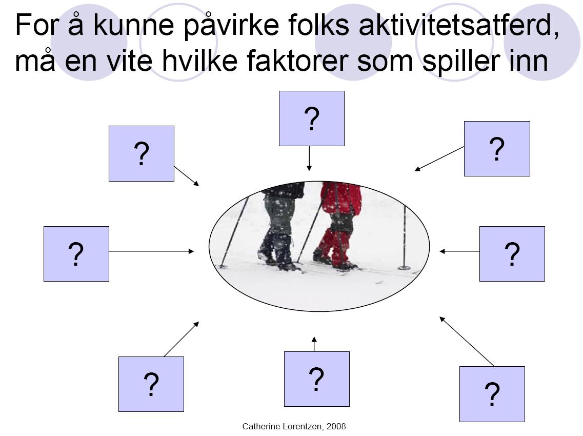 Sosiale/kulturelle faktorer Demografiske faktorer Fysiske faktorer i