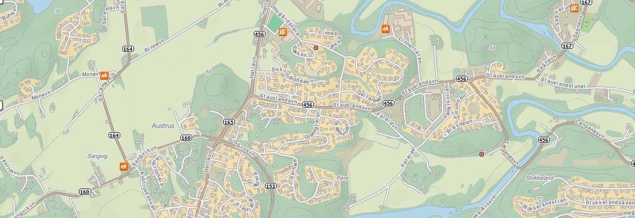 1. INNLEDNING Oversiktskart Gjeldende reguleringsplan for «Boligområde ved Fjellstien» ble utarbeidet av Asplan Viak AS på oppdrag for Hellvik Hus Prosjekt AS.