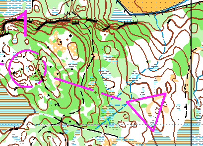 Da blir ingen fornøyd. Og husk N-løypene. Disse bør benytte ledelinjer direkte fra start.