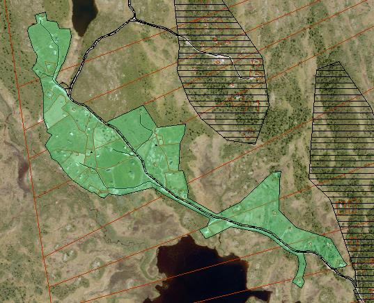 100. Imle LNF LNF Spredt fritidsbebyggelse, 291 daa Seterområde med fritidsbebyggelse, ca. 950 moh. Mange Sefrak-registrerte bygg på eller i umiddelbar nærhet av området.