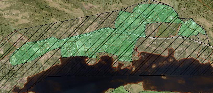 113. Skålsrudstølen LNF (hensynssone) LNF spredt fritidsformål og hensynssone 467 daa Stort seterlag med aktiv landbruksdrift ca. 960 moh.. Spredte fritidshytter.