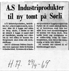 ET HISTORISK TILBAKEBLIKK av Lodver Hagen, direktør ved Industriprodukter AS i 24 år.