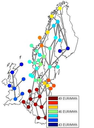 5 Simuleringsresultater: 2010- versus 2030-scenario Den simulerte modellen for 2030-scenario skal sammenlignes med kraftsystemsituasjonen fra 2010.