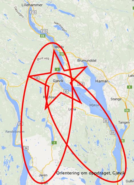 KVU Transportsystemet Jaren (Oslo)-Gjøvik-Moelv Avgrensning av arbeidet Rv.