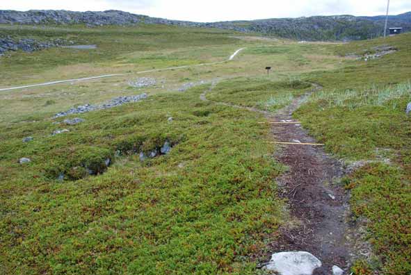 Skade (sti) over sikringssone til hellegrop.