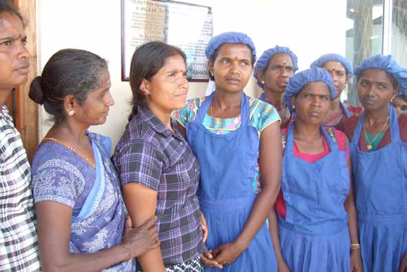 Sri Lanka Kvinner fra co-operativen.