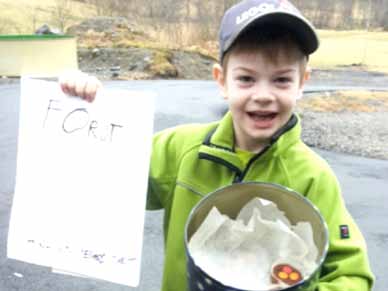 Gåve til FORUT Vi i FORUT fikk i midten av februar en hyggelig hilsen fra en gutt på 7 år som heter Vegard Tveit. Vegard bor i ei lita bygd i Gulen i Sogn og Fjordane som heter Nordgulen.