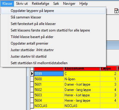 Etter eventuelle korrigering i