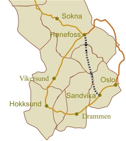 Ringeriksbanen Tverrpolitisk semje om bygging Oslo-Hønefoss på om lag 30 minutt Vil gje ei innkorting av Bergensbanen på omlag