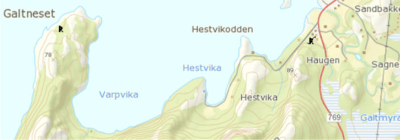 Det er fastmark i sørvestlige del der det planlegges å føre opp utleiehytta. Ingen forventa konflikt med tiltaket og berørte nasjonale og regionale verdier og interesser.