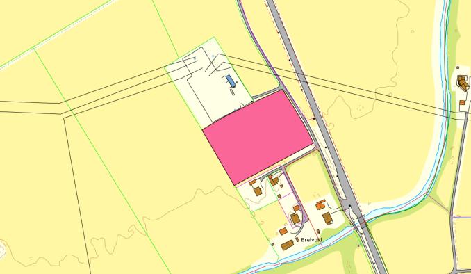 B6 Breivold 46 konsekvensutredning Dagens formål: LNF-område Foreslått formål: boligformål Vurdering: Offentlig tjenesteyting (O) Arealstørrelse: 14 daa Forslagsstiller: Trukket forslaget : Området