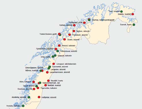 enkelte forekomst. Det ligger godt til rette i Nord-Norge for å utvikle en ny generasjon gruve-, foredlings- og transportkonsepter hvor miljøhensyn i vesentlig større grad hensyntas.