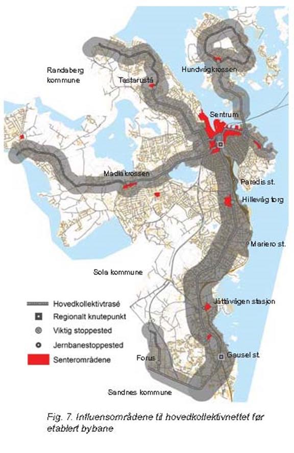 Viktigste fordeler er knyttet til at man kan løse en hensiktsmessig lokalisering i byområdet som helhet, mens det er ulemper knyttet til omfang av samordning dette krever og at konseptet til en viss