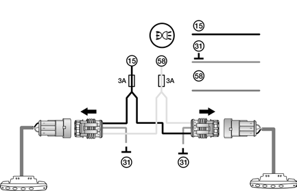 A B Elektrisk tilkobling (se A/B) Sort (plus+) Brun (minus-) Anbring kablerne i overensstemmelse med koblingsskemaet.