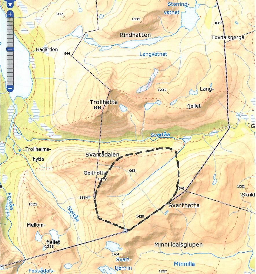 Lok. 566 Svarthetta og Geithetta Viktig: A Naturtype: Kalkrike områder i fjellet Utforming: Tilstand: Antatt intakt.