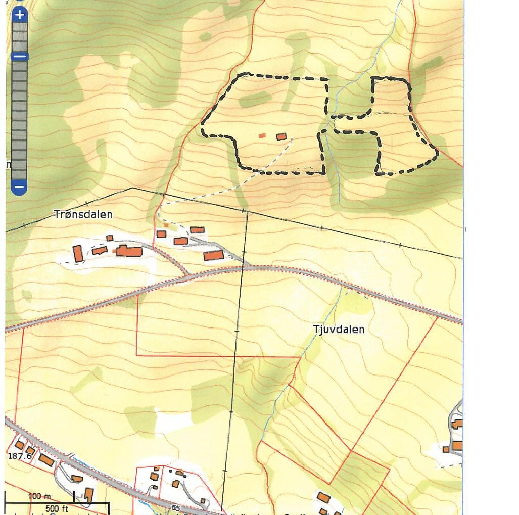 3 Trønsdal Austistua NØ Naturtype: Naturbeitemark Utforming: Vekselfuktig, baserik eng (G11, jf. Fremstad 1997) Tilstand: Området er i hevd og beites av hest nordøst for den nedlagte plassen Løvås.