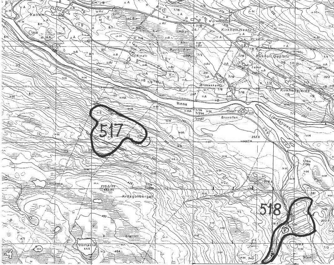 Lok. nr. 517 Liabrunin NØ Viktig: B Naturtype: Gammel barskog Utforming: Gammel granskog Tilstand: Gammel, tidligere plukkhogd skog som synes å ha ligget forholdsvis lenge uten hogstpåvirkning.