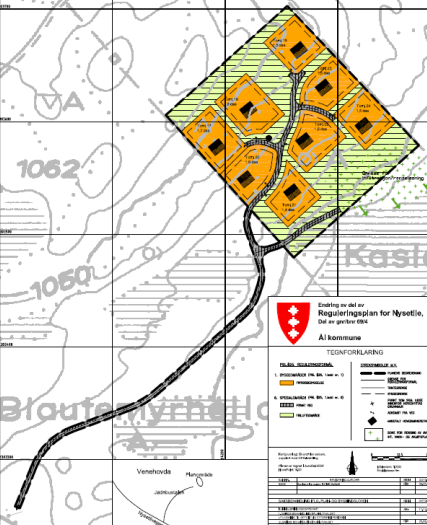 bestemmelser. Bilde 3. Reguleringsplanen for Nysetlie- Leveld fra 13.4.2000 (Planid 2000002).