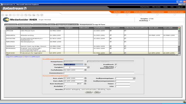 Registrering av kompetanser ADK Kurs i arbeidsledelse Asbestsaneringskurs Desinfiseringskurs Windows grunnkurs