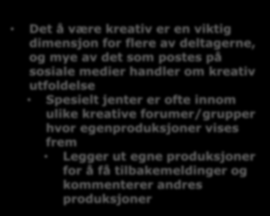 tilbakemeldinger og kommenterer andres produksjoner Jeg liker å tegne og er opptatt av design.